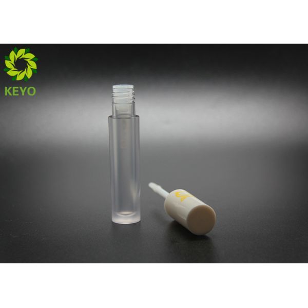 Matte AS Plastic Lip Gloss Bottles , Custom Lip Gloss Containers With White Cap