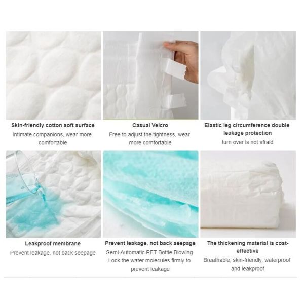 Soft Unisex Disposable Adult Diaper Pull Up Pants Anti Leak Breathable