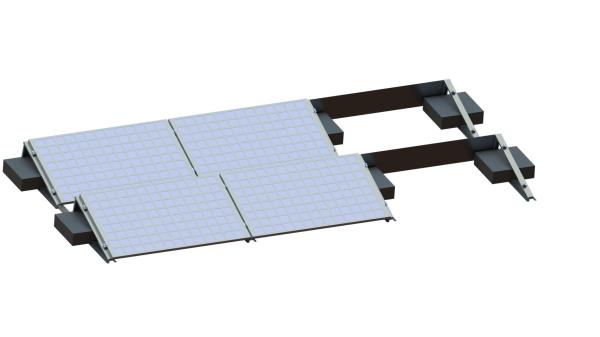 Quality Folding Tripod Flat Roof Solar Racking Systems Windshield Mount for sale
