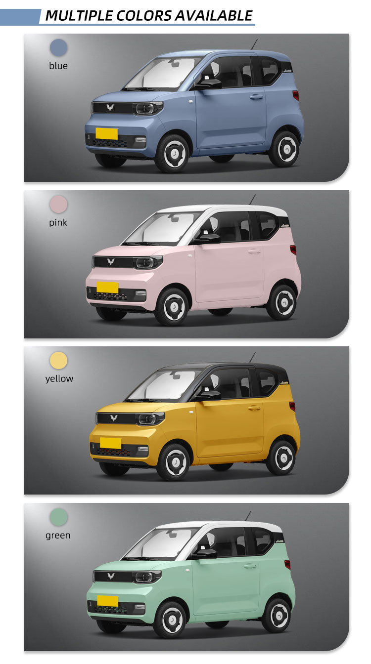 Cute Mini Electric Car Wuling Hongguang Electric Vehicle Wuling Small/Mini Electric EV Car a Small Family Four-Seater Car