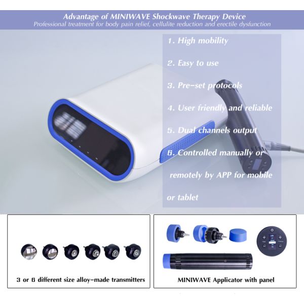 300K Shots Tendinopathy Acoustic Wave Therapy Machine 150mJ