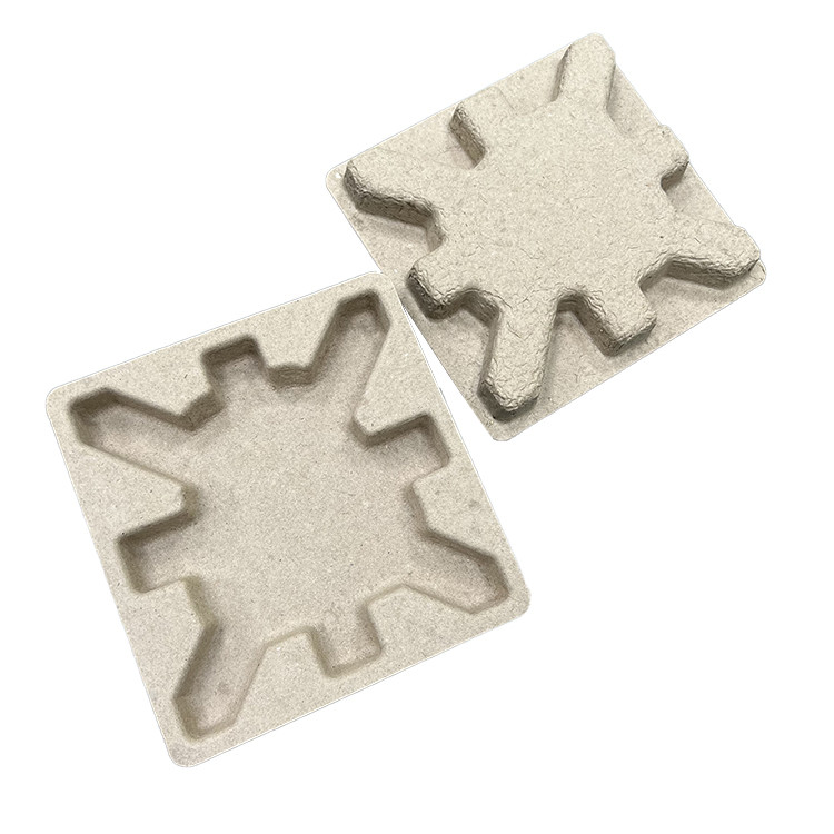 Recycled Pulp Packaging Dry Press Molded Pulp Tray Compostable Packaging Insert
