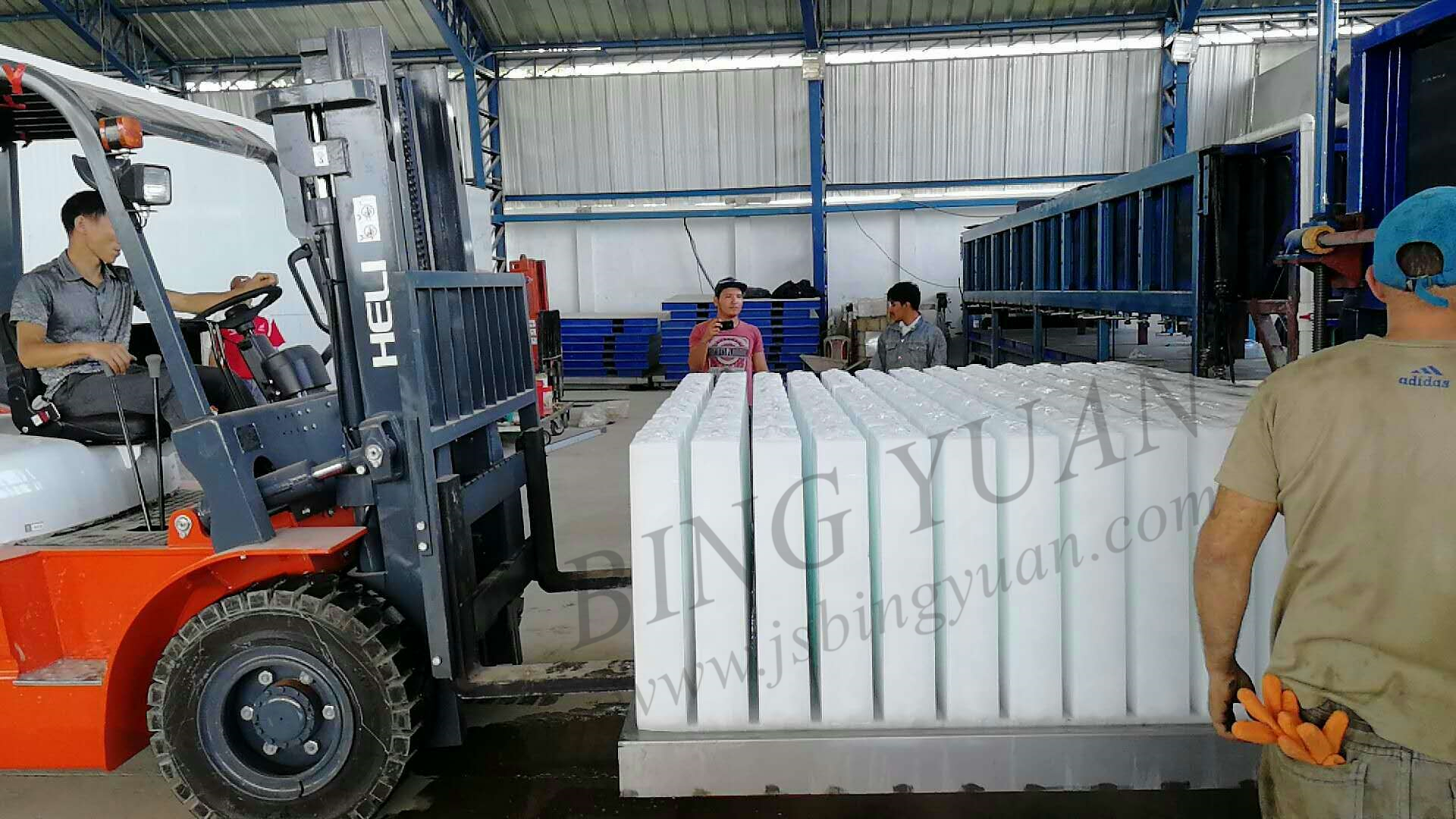 Fresh Keeping Commercial 3T Block Ice Maker Machine , Ice Cube Machine Maker