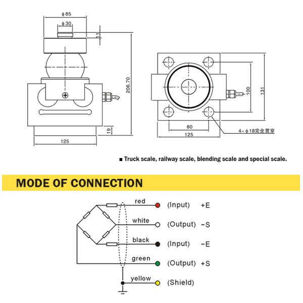 Accurate Measurement Load Cell Transmitter for Trucks 10/20/30T Digital Weight Sensor