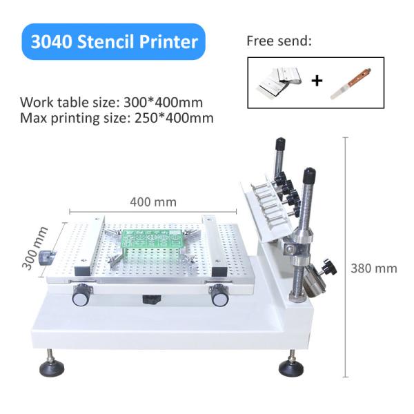 Quality High Precision Solder Paste Stencil Printer 3040 SMT Manual Solder Paste Printer for sale