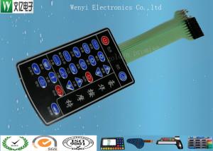 China PET Membrane Switch Connectors Pitch 2.54mm , Embossed Key Tactile Switch Keypad wholesale
