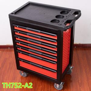 China Black SPCC Drawer Tool Trolley , 7 Drawers Tool Box Chest Trolley on sale