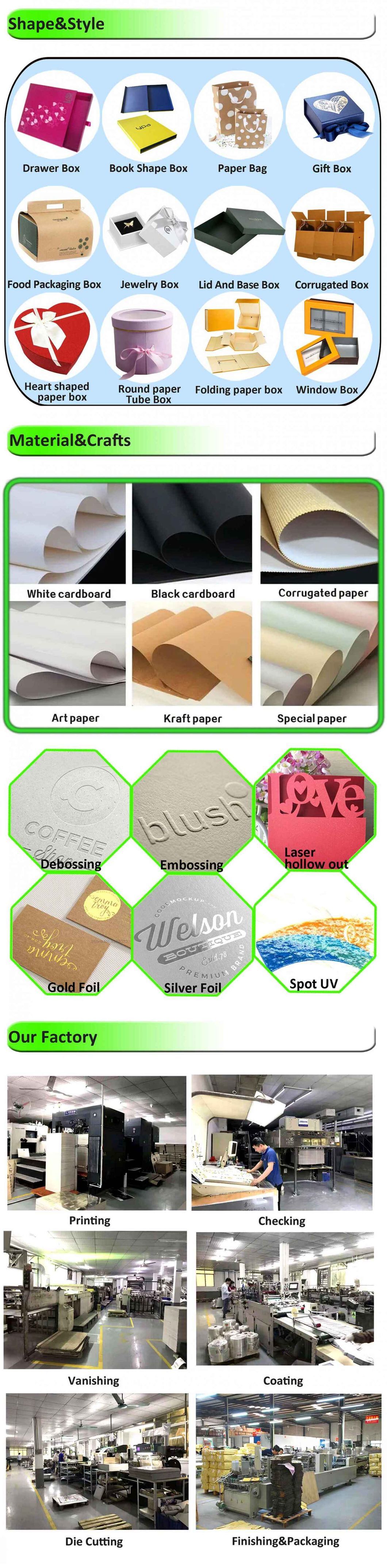 High Quality Custom Logo Bright Color Bloom Printed Packaging Gift Paper Candy Box