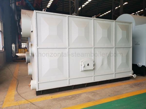 Quality Horizontal Peanut Shell Briquetting Boiler / Sawdust Fired Steam Boiler for sale