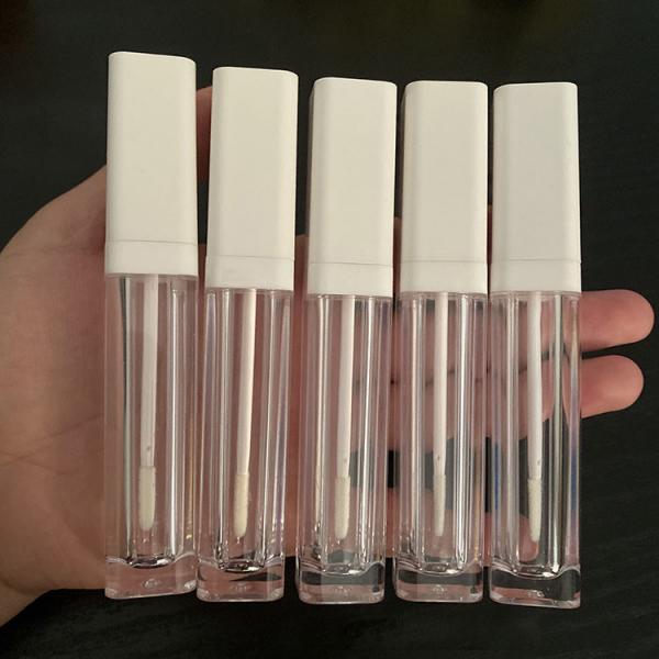 Quality 6.5ML Square Empty Lip Gloss Tube With Logo Small Batch Customization for sale