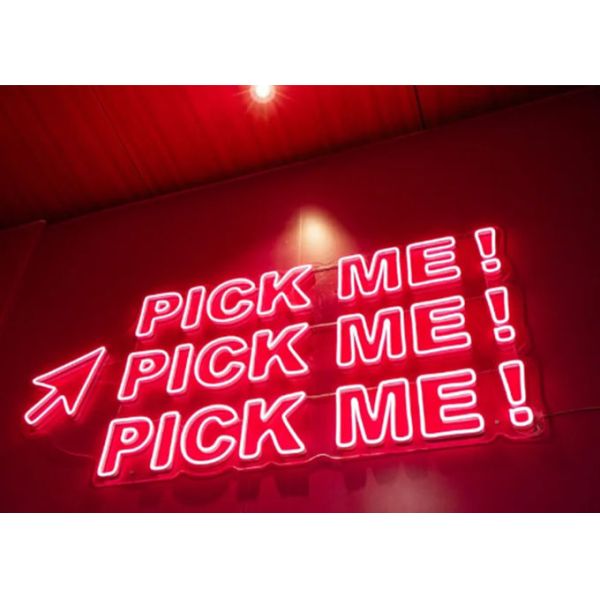 Supermarket 120V IP65 Decorative Light Neon Sign Acrylic