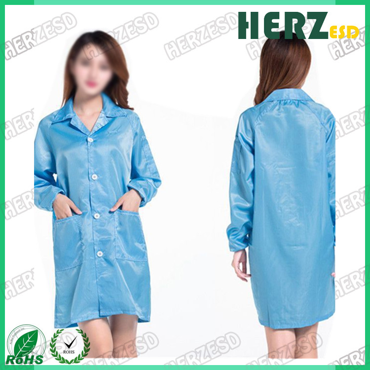 Working Suit ESD Protective Clothing Washable Surface Resistance 10e6-10e9ohms