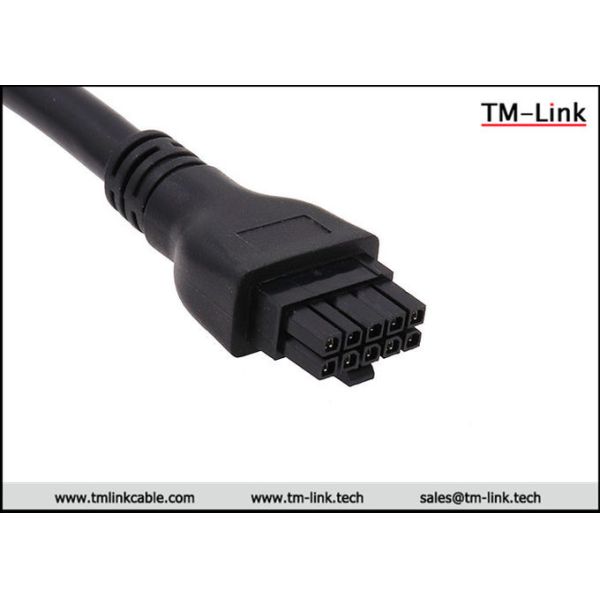 Molex 4.2mm pitch 10 poles overmolded cable assemby with black PVC Jacket