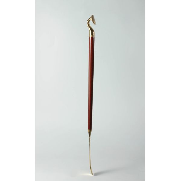 Wooden Brass Shoe Horn Metal Exquisite Head Long Wooden Shoe Horn