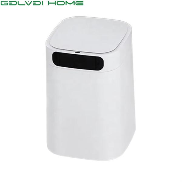 Quality Customized Touchless Automatic Trash Can Household Smart Sensor Dustbin White for sale