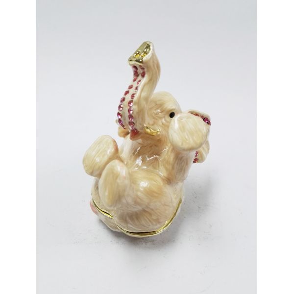 Animal jewelry box meatl pewter elephant trinket box elephant trinket box