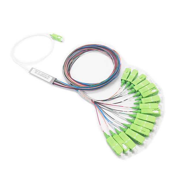 0.9mm Colorful Fiber Optic Beam Splitter , SC / APC 1x16 Plc Splitter