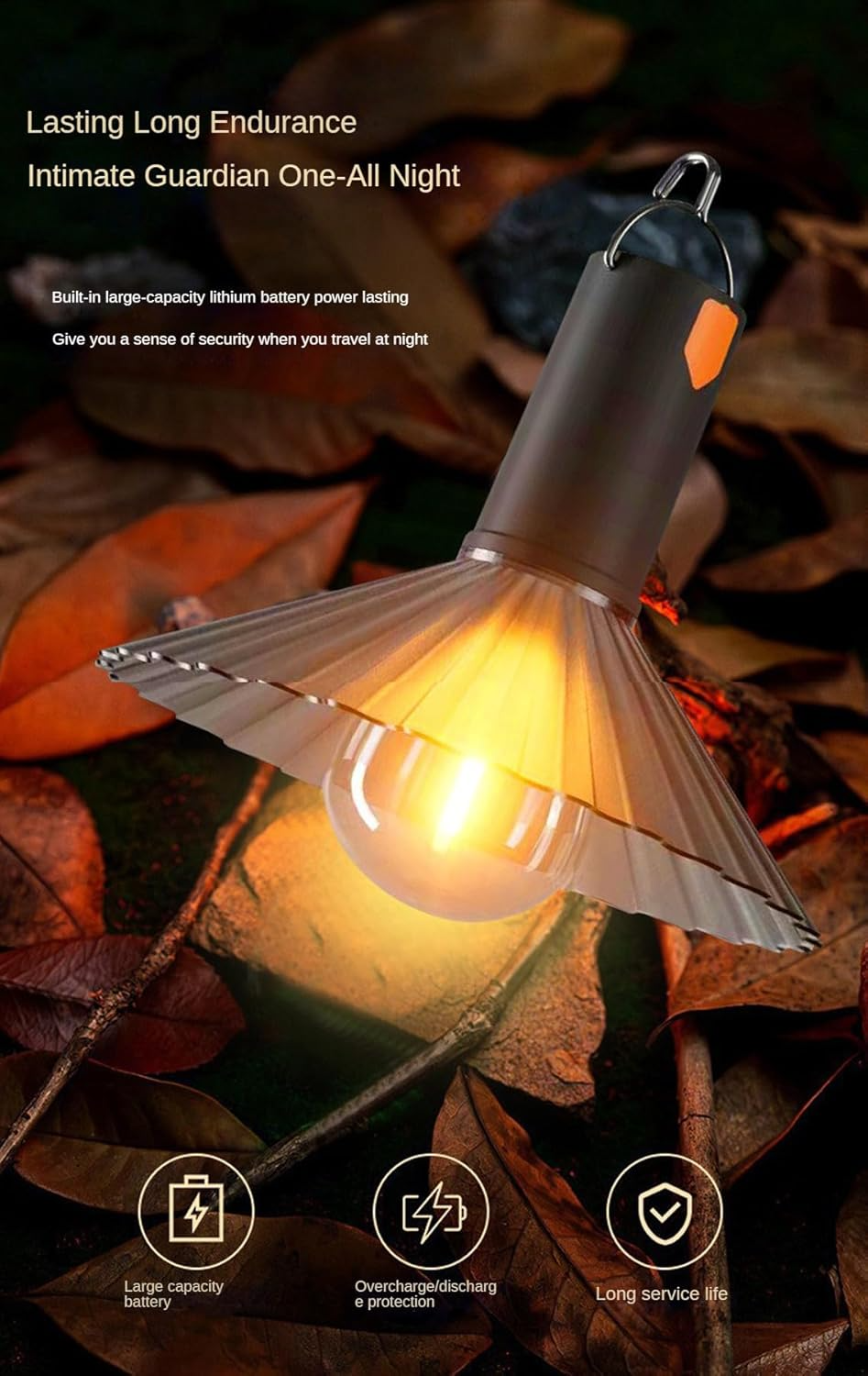 Convenient and Portable USB-Rechargeable Camping Lantern for Campgrounds Emergency Illumination Ambient Lighting