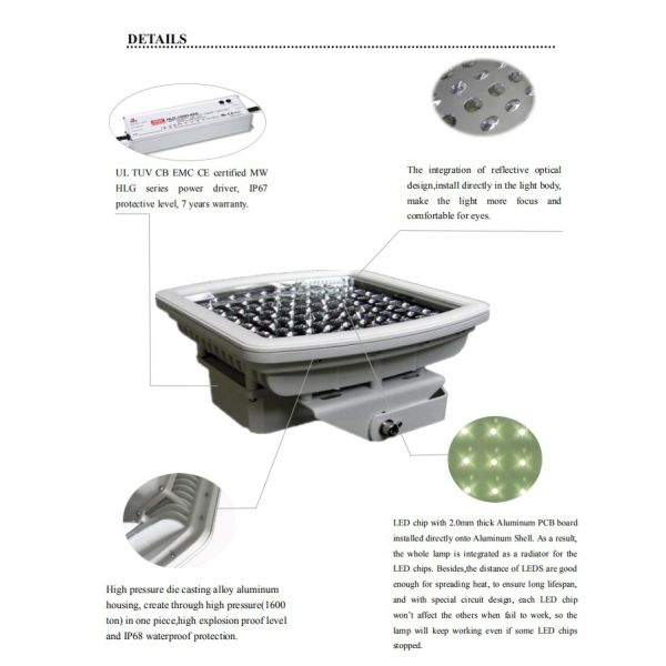 3480lm Led Explosion Proof Light 40W 116 Lm W Corrosion Proof Led Lights
