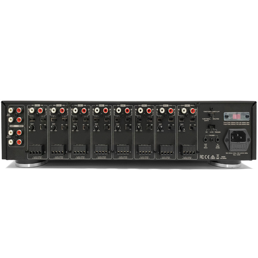 8 Source 8 Zone Bridgeable Distributed Audio Matrix Amplifier Bridged Integrated Stereo Amplifier