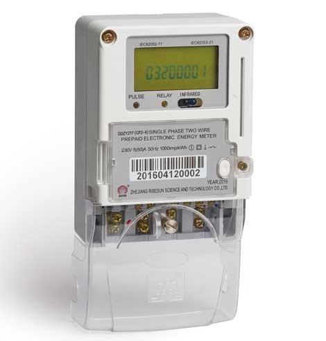Quality Smart Card Based Single Phase Prepaid Energy Meter With Rs485 Prepaid Light Meter for sale