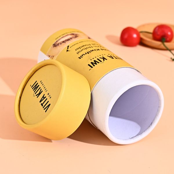 Biodegradable Eco Friendly Cylinder Tea Paper Tube Packaging With Free Sample