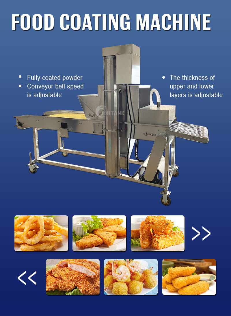Automatic Continuous Frying Machine Chicken Battering Breading Coating