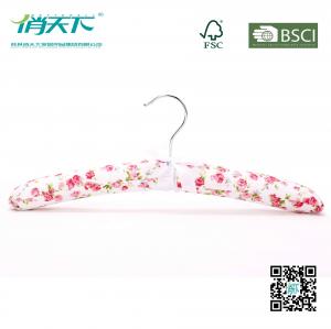 China Betterall Colorful Floral Pattern Satin Hanger with White Bowknot wholesale