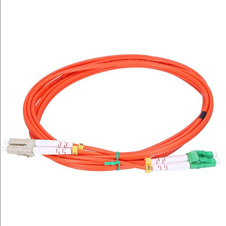 Orange OM3 OM5 Armored Fiber Optic Patch Cord , SC UPC Patch Cord