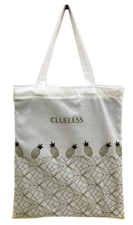 Custom silk screen printed Cotton material handle style blank natural cotton canvas bag without logo bagplastics bagease