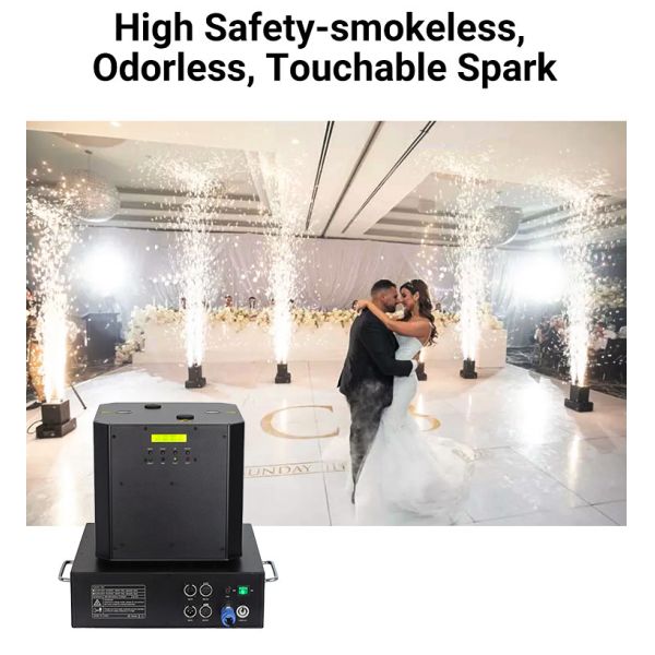 Bidirectional Cold Spark Machine Spinning Rotation Flameless Sparkler Machine Show Stage