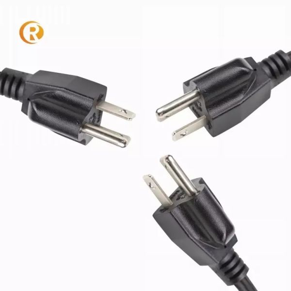 Electric Lead 3 Prong Pin AC Power Cord 10A 13A 15A IEC C13 Angle