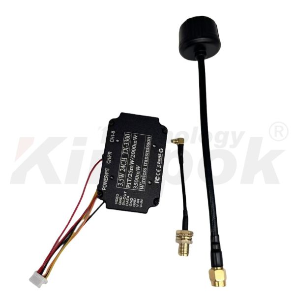 3.3G 3.5W Drone Video Transmitter 3.3G VTX for FPV Racing Drone Long Distance Analog VTX 24CH