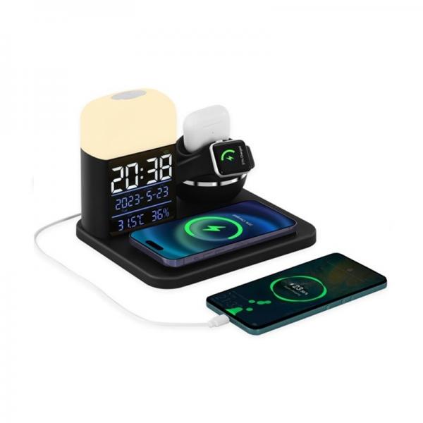Quality Newest Amazon Multifunctional Wireless Charging Station 3-in-1 wireless fast charging station for iphone airpods iwatch for sale