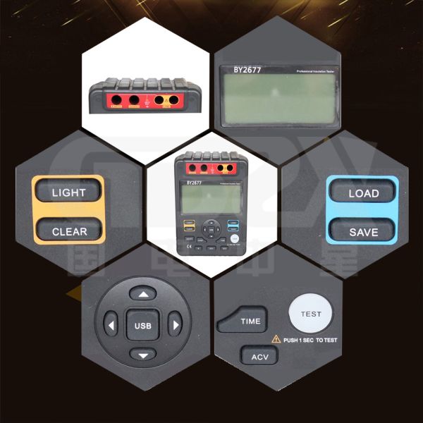 BY2677 Digital Insulation Resistance Tester High Resolution Wide Range