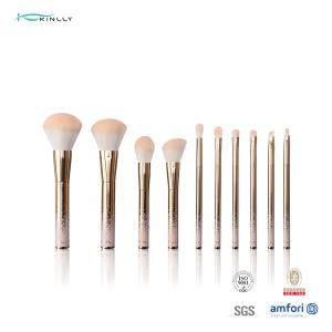 China BSCI Powder Makeup Brush Roll Printing Snowflakes Gold Handle wholesale