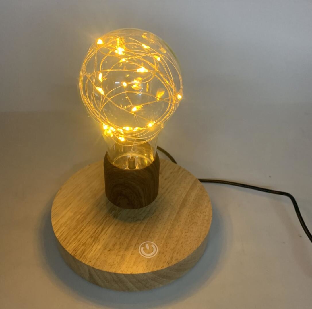 new promotion magnetic levitation floating desk lamp bulb light display racks