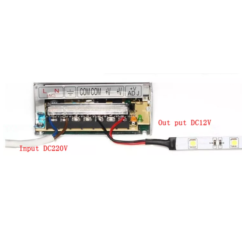 Aluminum Shell SMPS 12V 100W Active PFC Power Supply For LED Lights