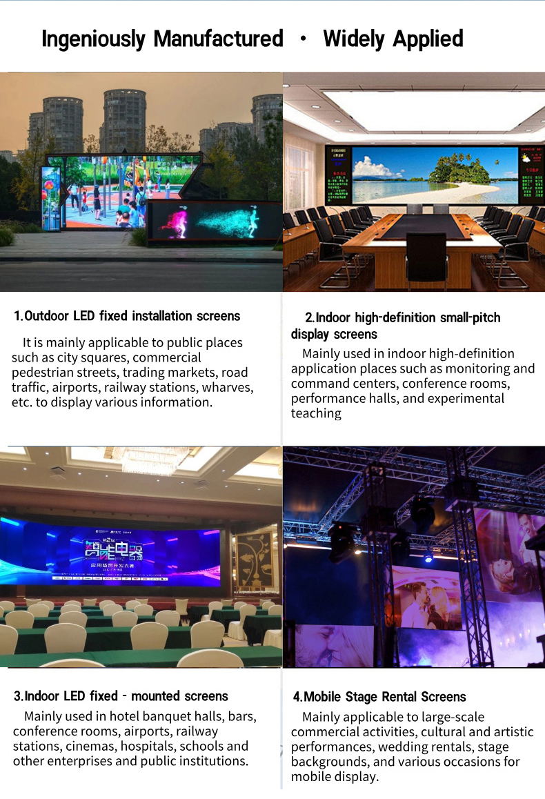 High Density P2.6/P2.9 LED Rental Display Cabinet Custom Screen Panel for Exhibitions