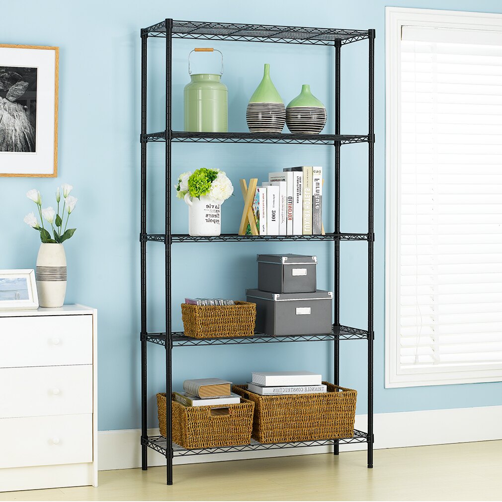 6 Tier Steel Classified Storage Wire Shelving Unit 42" W X 14" D X 72" H