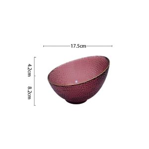 ODM Handmade Fruit Salad Bowl Lead Free Bevel Glass