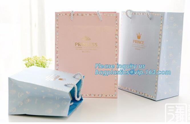 Customized Cut Printed Coated Paper Shopping Bag with Matt Lamination,rope handle custom logo printed white paper bag