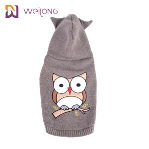 China Acrylic Cloth Dog Hoodie Embroidered Knit Pet Sweater Knitted Cat Jumper wholesale