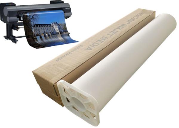 Quality 220gsm Inkjet Stretched Polyester Canvas Roll 24" 60" For Printer Plotter for sale