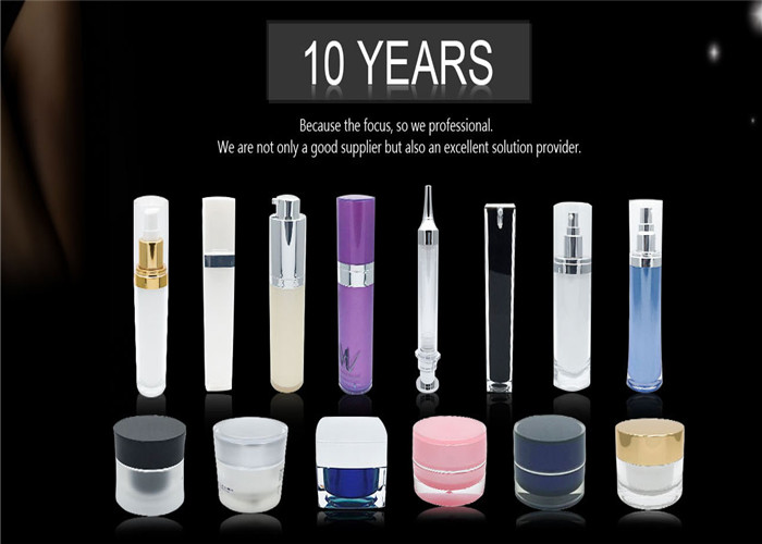 Dual Layer Square Plastic Lotion Jars , OEM Acrylic 15ml Empty Lotion Bottles