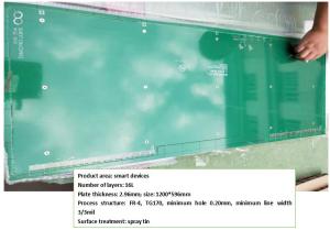 China Single Sided Prototype Large PCB Prototype Board FR4 TG170 Minimum Hole 0.20mm wholesale