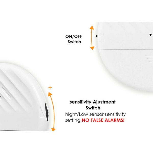 Loud Ultra-Slim Anti-Theft Alarm for Door and Window Glass Break Vibration Sensor Alert with Adjustable Sensitivity