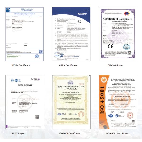 IECEX ATEX Certified Single Gas Detector with IP68 Protection