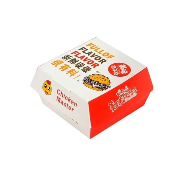Quality Delivery Paper Burger Box Custom Printing Restaurant Delivery Brand Packaging Hot Dogs Catering Fast Food for sale