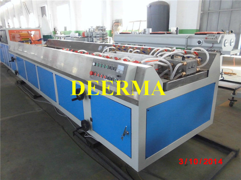 High Productivity PVC Cable Trunking Extruder Production Line With Hole Punching Machine